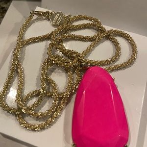 Kendra Scott Hot Pink custom Sandra necklace